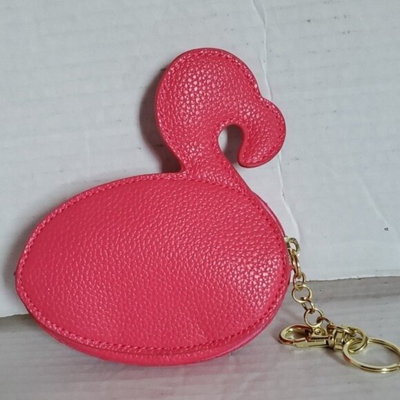 FlamingoBath & Bodyworks Keychain Coin Cardholder Change Pouch Purse Pink - Picture 16 of 16